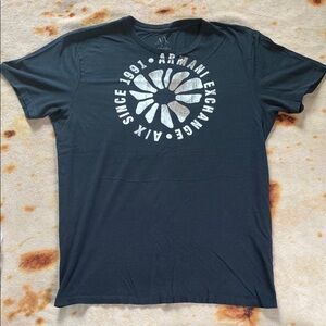 Armani Exchange Black Graphic Tee